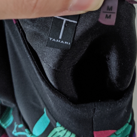 T Tahari Floral Print Sleeveless Midi Dress - Picture 3 of 4